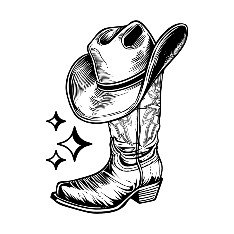 Botte et chapeau de cowboy